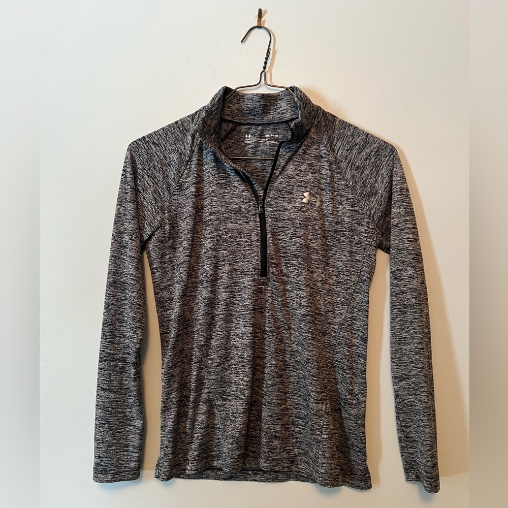 Under Armour Black and White Quarter-Zip Pullover